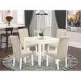 thumbnail image 2 of East West Furniture Oxford 5-piece Wood Dining Set in Linen White/Cream, 2 of 6