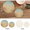 thumbnail image 4 of SKYSONIC 2 Pack Shells Starfish Waves Trivet Mat Tropical Summer Beach Pot Holders Set Hot Pads Potholder Cotton for Kitchen Weave Pot Mat Cooking Baking Decor Home, 4 of 7
