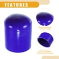 thumbnail image 5 of Unique Bargains 1 Set 70mm 2.76" ID Silicone Hose Cap W/ Clamp Intake Vacuum Hose End Plug for Car Silicone Blue, 5 of 6