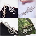 thumbnail image 3 of 2pcs Music Note Hair Clips Elegant Hair Barrettes Rhinestone Sparkling Hair Accessories, 3 of 5