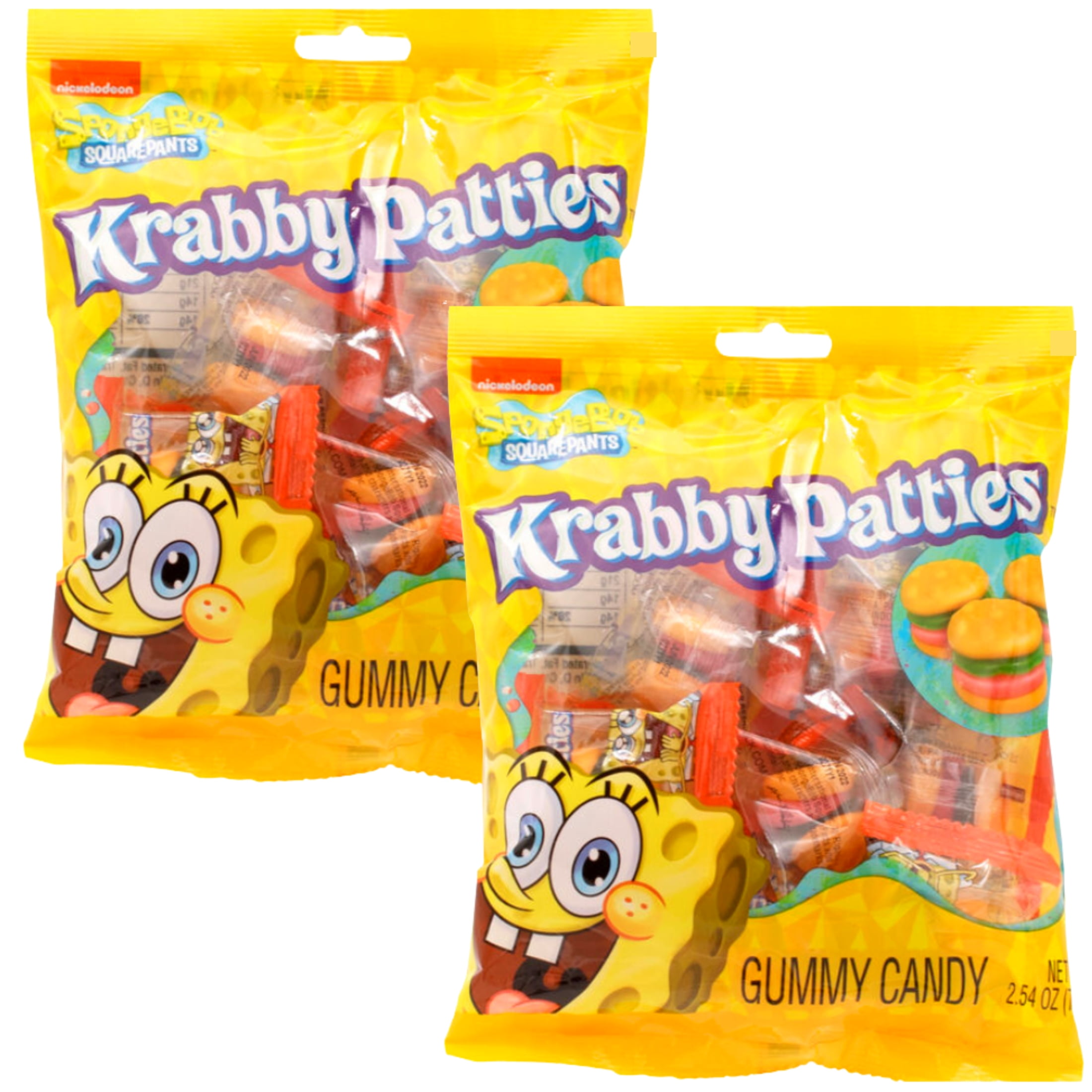 Spongebob Squarepants Gummy Krabby Patties Candy, 2.54 Ounce Bag Gummi