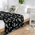 thumbnail image 4 of Blue Musical Notes Pattern Flannel Fleece Throw Blanket 50x60 Inches Soft Blanket for Couch,Cozy,Warm,Lightweight, 4 of 6