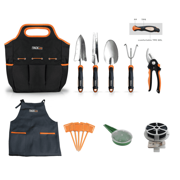 9 Piece Stainless Steel Heavy Duty Garden Tools Set, with NonSlip