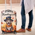 thumbnail image 4 of Happy Thanksgiving Pitbull Welcome Thankful Fall Autumn Pumpkin Travel Luggage Cover Terrier Dog Lover Suitcase Dust Protective Decor - 02021, 4 of 5