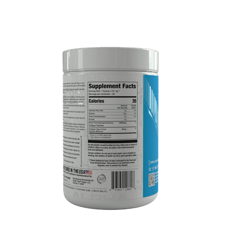 Alpha Prime Supplements Pure Collagen Powder Hydrolyzed Type I, II, & III for Hair, Skin & Nails Support, Unflavored (30 Servings)