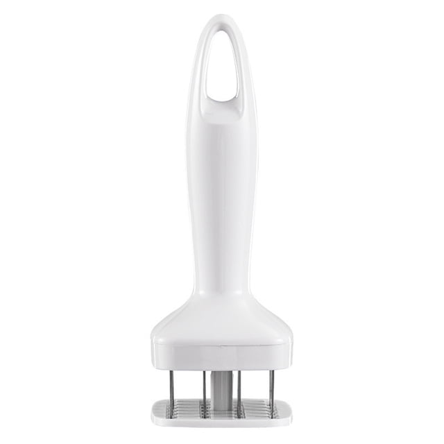 Stainless Steel Meat Tenderizer with Spring-Loaded Needles Automatic Rebound Tool for Steak Chicken Fast Marinating Tenderizing Essential Kitchen Gadget