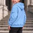 thumbnail image 5 of LIaqionyy Boys Hoodies Jacket Casual Outerwear Kids Lightweight Zip Hooded Cute Coat with Pockets, 5 of 8