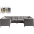 thumbnail image 5 of Meridian Furniture Alina Grey Velvet Modular Sectional, 5 of 20