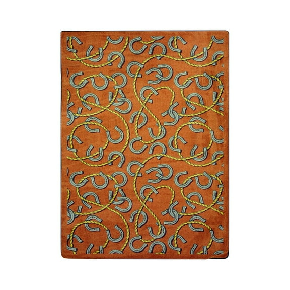 Rodeo 7'8" x 10'9" Area Rug In Color Rust