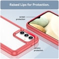 thumbnail image 4 of Feishell Clear Case for Samsung Galaxy A13 5G 6.5 inch,Shockproof Hybrid Soft TPU Bumper Anti-Scratch Hard Acrylic Back Transparent Slim Phone Case Cover,Red, 4 of 8