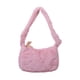 thumbnail image 2 of Bolsos Hombro Retro Mujer Color Sólido Felpa Axila Bolso Monedero (Rosa), 2 of 9