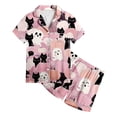 thumbnail image 5 of Leey-World Toddler Pajamas Cute And Fun Cartoon Print Short Sleeved And Shorts Set For Kid's Halloween Parties, 5 of 5