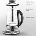 thumbnail image 2 of Electric Tea Kettle Borosilicate Glass Tea Maker With Temperature Control and Infuser - LCD Display and Preset Brewing Programs - 1.7 Liter Water Boiler, 2 of 5