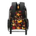 thumbnail image 2 of Honeii Autumn Maple Leaves A Print Clear Backpack Heavy Duty Transparent Bag 17" See Through BookBag for Women Men Adults Work Festival Sports Travel, 2 of 7
