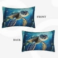 thumbnail image 4 of Naloa Watercolor Turtle Pillowcase, Throw Pillowcase, Wrinkle-Free, Stain-Resistant with Hidden Zipper for Bedroom Sofa - 20"x30", 4 of 9
