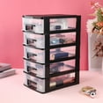 thumbnail image 4 of KAKOWELY storage drawers Drawer Storage Organizer 5 Layered Drawer Type Closet Storage Boxes for Office Home12.4"X8.31"X5.98", 4 of 5