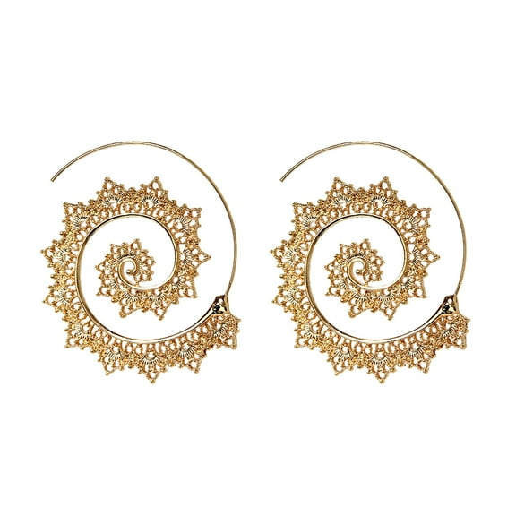 Amrita Singh Aria Gold-tone Brass Filigree Threader Hoop Earring