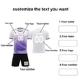 thumbnail image 4 of Custom Football Kit Set for Adult and Child, Name Number Team Logo DIY Family Match Personalized Jersey Shirt Shorts Set, Dad and Son Matching Outfits Light Pink XXXXL, 4 of 6