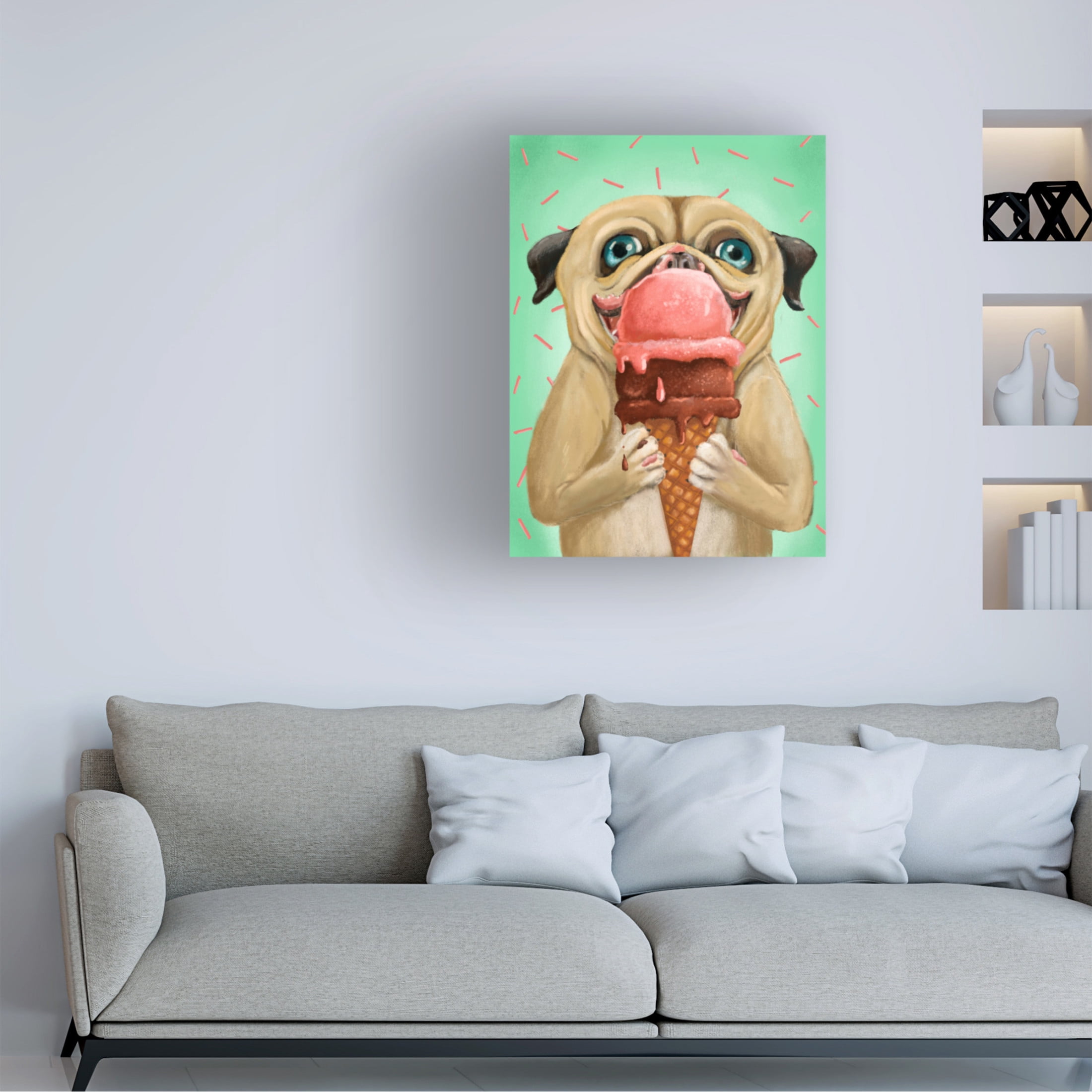 Canvas Wall Art - Christine Rotolo 'Doggie Treats 1' Wall Art for Living Room, Bedroom, or Office Décor by Trademark Fine Art - 35 x 47 Inches
