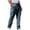 Blue, variant on Wyobmus Men's Cargo Jogger Pants Solid Cotton Casual Multiple Pockets Elastic Waist Long Pants Trousers Black