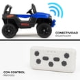 thumbnail image 2 of Carro Electrico Montable para Niños de Control Remoto y Manejo Directo Camioneta Buggy 4X4 con Luces Estero Bluetooth y USB Doble Puerta con Seguro
 (Azul), 2 of 7