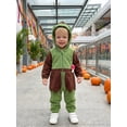 thumbnail image 6 of RUINIXCW Kids Christmas Elf Costume Toddler Baby Boy Girl Fairy Tale Halloween Costume Fall Winter Snowsuit Fleece Jumpsuit Long Sleeve Hooded Romper, 6 of 10
