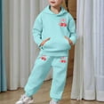 thumbnail image 5 of ChaoLingNeng Toddler Sweatsuit 3t Graphic Print Crew Neck Long Sleeve Active Hoodie Pullover Top and Long Sweatpants Set Lightweight Kids Fall Outfits Sweat Suit, 5 of 7