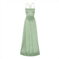 thumbnail image 6 of BOOMILK Party Dresses for Women Elegant Spaghetti Strap Slit Long Satin Dress With Pocket Wedding Cocktail Bridsmaid Dress, 6 of 9