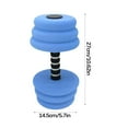 thumbnail image 3 of Rbaofujie Water Dumbbells For Pool Exercise EVA Threaded Buoyancy Floating Dumbbell Water Yoga Swimming Fitness Repair Outdoor Sports Equipment Blue, 3 of 5