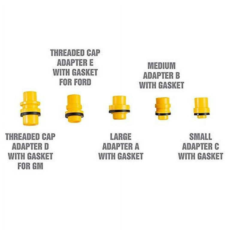 15PCS NoSpill Coolant Funnel Kit Valve Switch Radiator Bleeder Funnel Kit  Yellow