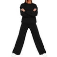 thumbnail image 4 of Hpapadks Women's Lounge Sets Matching Fall Long Sleeve Solid Crewneck Sweatshirt Pant 2 Piece Sweatsuits Tracksuit for Women, 4 of 6
