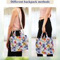 thumbnail image 4 of FORMRS Womens Corduroy Tote Bag Crossbody Shoulder Purse Handbag with Detachable Strap, Watercolor Flowers Pattern, 4 of 7