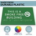 thumbnail image 4 of ADA CENTRAL SIGNS - 6" X4" Smoke Free Building Sign - ADA Compliant Tactile Graphics Grade 2 Braille Text | No Smoking Wall Mount Plastic Signs for Offices, Private Businesses, Schools & Restaurants, 4 of 7
