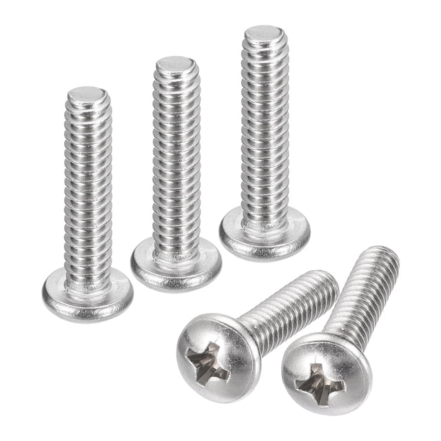 Vis de Machine à Tête de Poêle 10-24x7/8 Pouces, Vis en Acier Inoxydable 304, Lot de 50