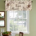 thumbnail image 3 of 2 Pack Valances for Window, Brown Farmhouse Short Curtains for Kitchen Bedroom Living Room, Retro Country Stars Rustic Branches Berry Rod Pocket Small Window Treatment Valance Drapes 60 x 18 Inch, 3 of 8