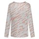 thumbnail image 5 of Camiseta informal con cuello redondo y mangas 3/4 de longitud media estampada a la moda para mujer Pompotops gfhjh16593, 5 of 5