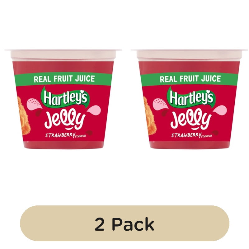 Hartley's Strawberry Jelly Pot 125g, British Import (Pack of 2)