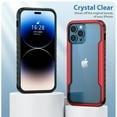 thumbnail image 6 of Case for iPhone 15, [Military Grade Drop Protection] [Wireless Charging] Soft TPU Frame + Clear Hard PC Back Case, Shockproof Non-Slip Stylish Cover for iPhone 15 - Red, 6 of 10