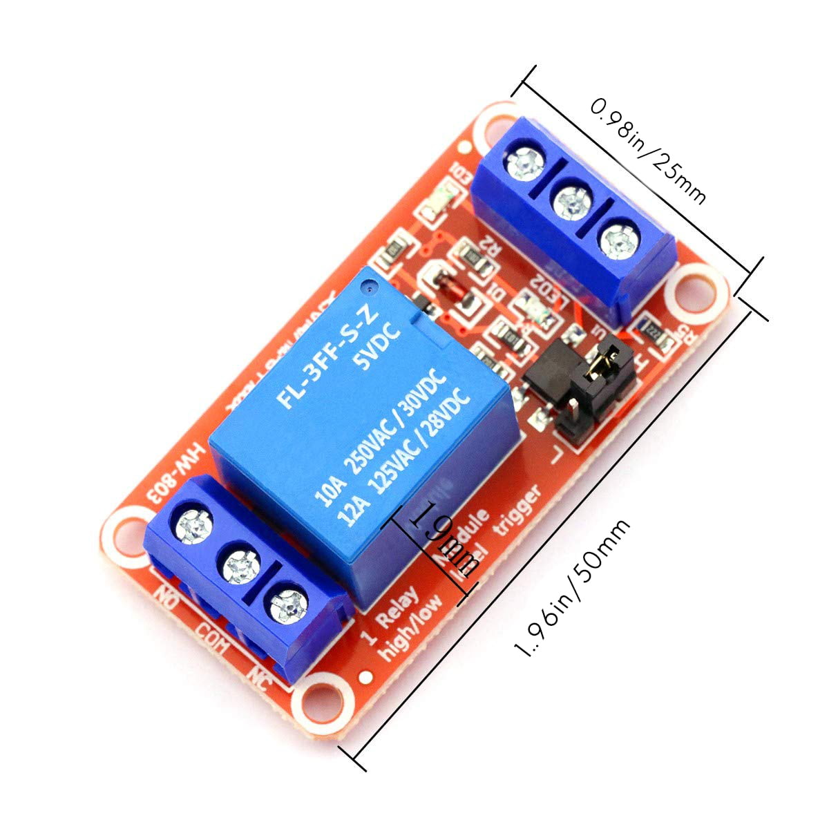 5V 1 Channel Relay Module With OPTO Isolation High And Low Level Trigger 