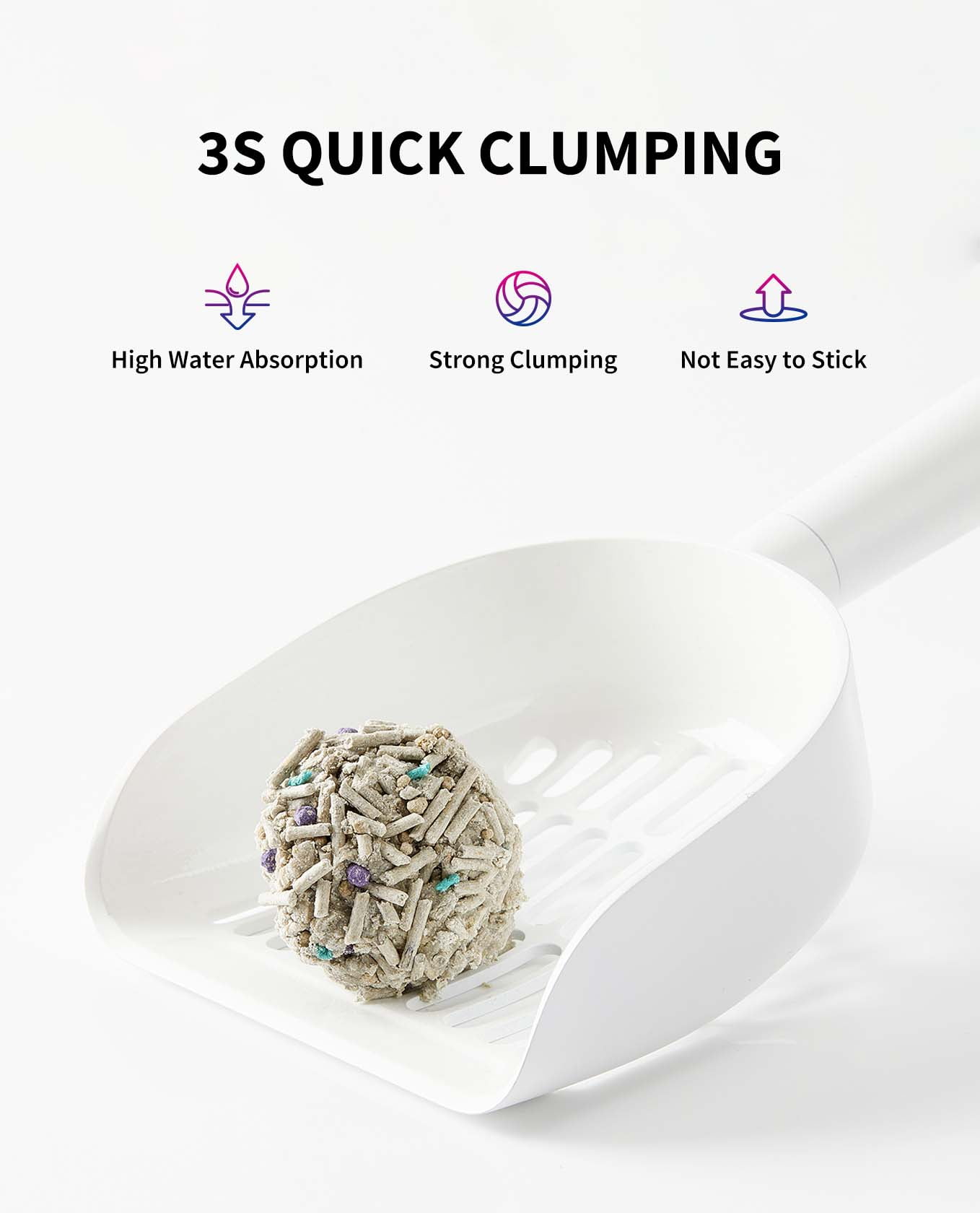 PETKIT 5 in 1 Mixed Cat Litter,Bentonite & Tofu Cat Litter,Advanced Odor Control Clumping Cat Litter, 4 pack/32 lbs