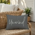 thumbnail image 5 of Creative Products Unwind Script Grey and White 14x20 Indoor / Outdoor Pillow, 5 of 8