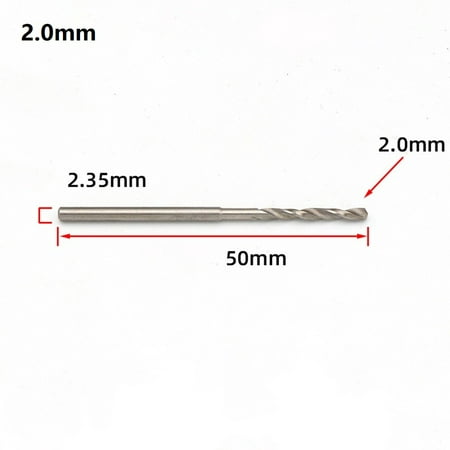 

BAMILL 1Pc 2.35mm Shank Straight Handle Drill Bit Woodworking Hss Drill Bit 0.8-2.0mm