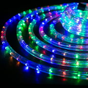 WYZworks Multi-RGB LED 50 ft Extendable Rope Light 1/2" Thick