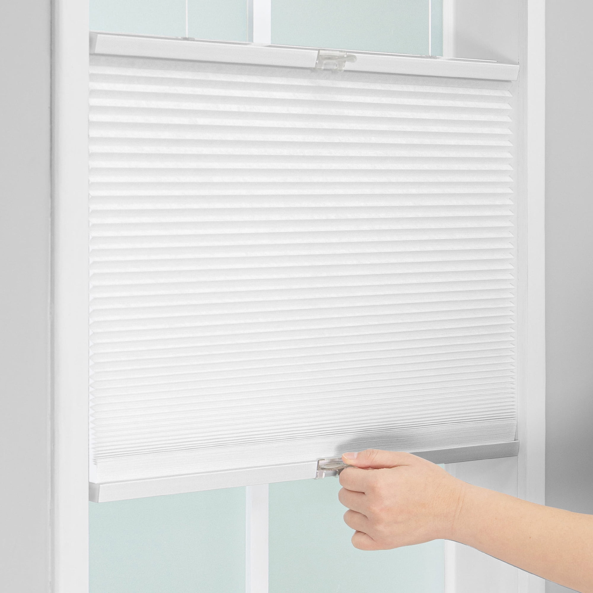 Regal Living Top Down Bottom Up Light Filtering Cordless Cellular Shade, White - 18.5" W x 64" L