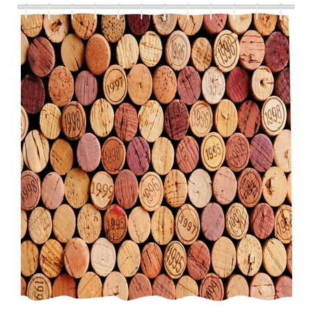 Wine Shower Curtain Random Selection Of Used Wine Corks Vintage