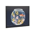 thumbnail image 4 of Kate and Laurel Pet Goldfish Cute Botanicals Fish Tank Framed Wall Art by The Creative Bunch Studio, 20x16 Black, Colorful Fish Bowl Art for Wall, 4 of 7