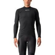 Castelli Men's Flanders Warm Long Sleeve Jersey, Fleece Crew Neck Base Layer for Road and Gravel Biking I Cycling - Black - Large