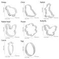 thumbnail image 3 of Easter Cookie Cutters,8 Pieces Chick Carrot Egg Bunny Rabbite Shapes Metal Cookie Cutters Holiday Themed Baking Kit Stainless Steel Easter Cookie Cutters Set for Easter Biscuits, 3 of 5