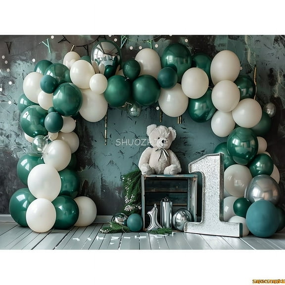 Adorable 3d Cartoon Photography Backdrops Props Birthday Party Banner Arch Balloons Joyous Candyland Sweetness Background TF-02