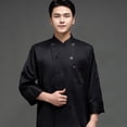 thumbnail image 3 of CHEF Uniform Polyester de manga larga delantal delantal con bolsillos delanteros Simple Style Professional Home Suministros para el restaurante Grill Black 4XL Inevent LF000325-06, 3 of 7